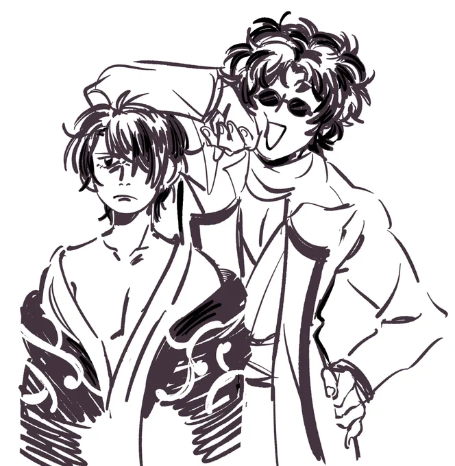 love the idea of takasugi begrudgingly tolerating sakamoto using him as an arm rest but absolutely snapping when gintoki does it 