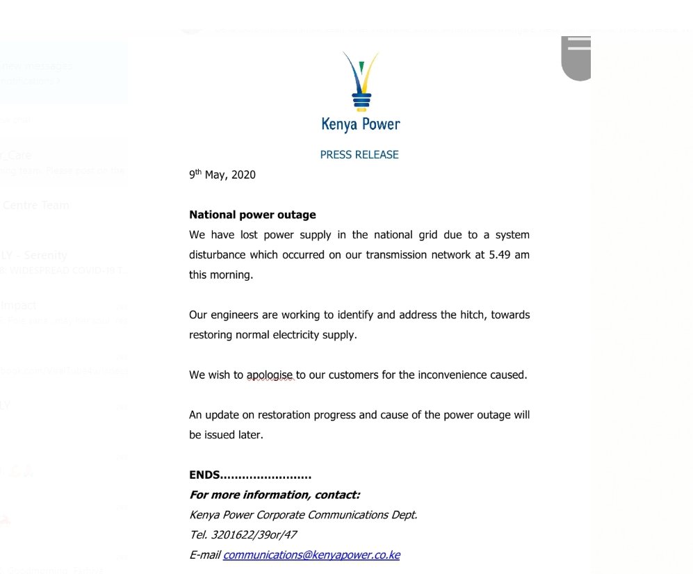 Dj Double Trouble On Twitter Both Kenya Power And Uganda Electricity Transmission Compant Limited Experiencing The Same Nationwide Outage There S Something Fishy Here Changamka Ghettoradio895 Https T Co Ibrpqbj3ed