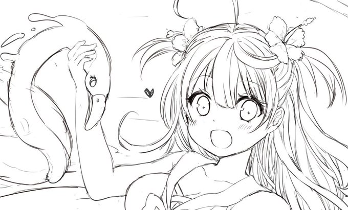 グッズ用に久しぶりにオリジナルのあずちゃん描いてる❤
大型クッションになります! 