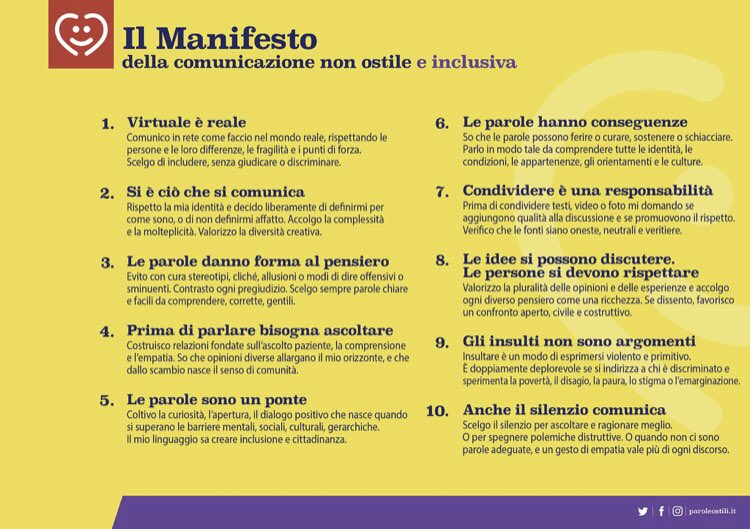 BiblioLabScuola's tweet photo. Noi ci siamo @ParoleOstili #inclusione #virtualeèreale https://t.co/VlWHsFJlqP