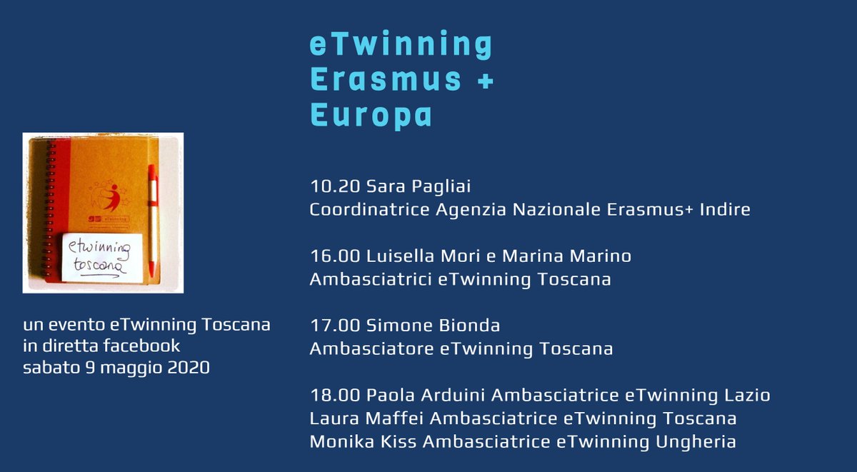 eTwinningTO's tweet photo. Buona Festa dell'Europa ed #etwinningday  ! Noi di etwinning toscana festeggeremo in diretta facebook con inizio alle 10.20: tanti amici verranno a raccontarci la loro Europa <3
#iorestoerasmus
#etwinningnonsiferma
@EUErasmusPlus
 
@EUErasmusPlus
 
@eTwinning_Ita https://t.co/o8nFdO73t5