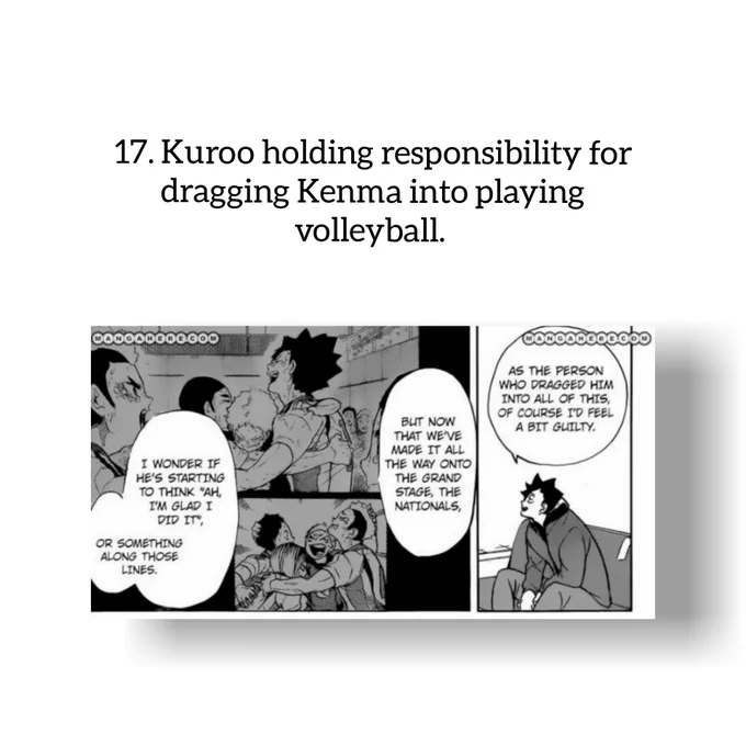 Worry not, Kuroo Tetsurou bc Kenma finally had fun playing volleyball and it's all thanks to you. Anyways, I still can't get over about Kuroo being startled by Kenma's gratitude. 