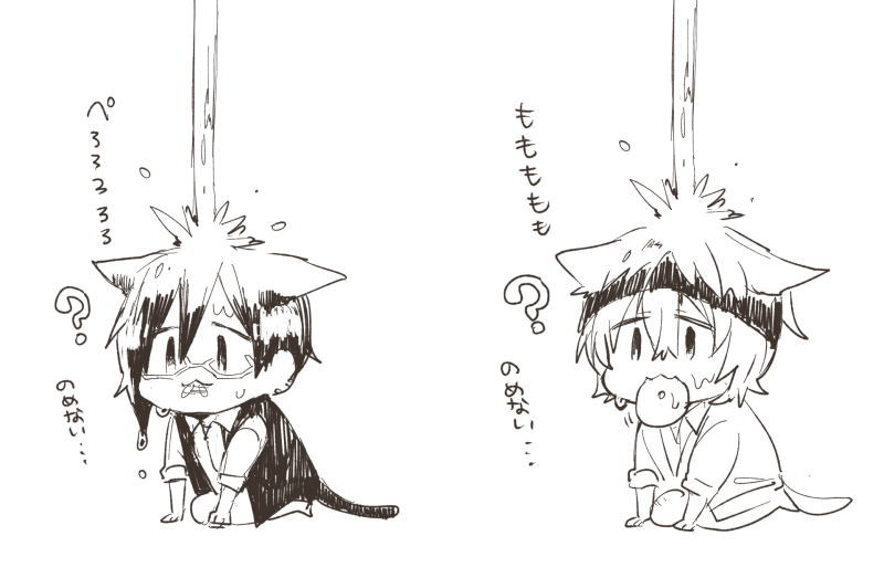 お水飲めないにゃ 