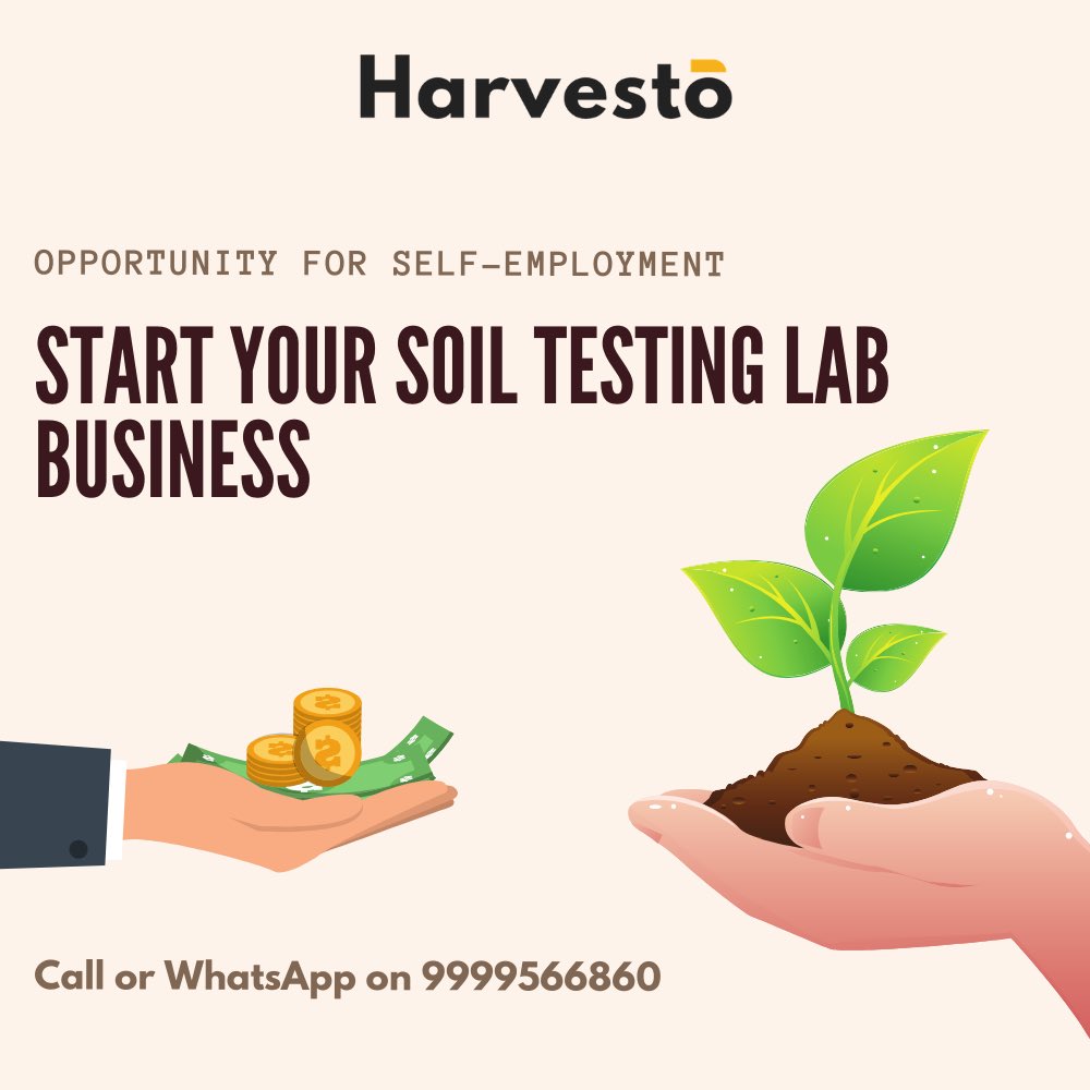 HarvestoGroup's tweet image. Harvesto is helping Govt depts, agri companies, farmers &amp;amp; entrepreneurs in starting their Soil Testing Labs in over 30 countries. 

Contact us on +91-9999566860 to start your own today.

#soiltesting #soiltestinglab #business #agribusiness #entrepreneur #farmer #agriculture