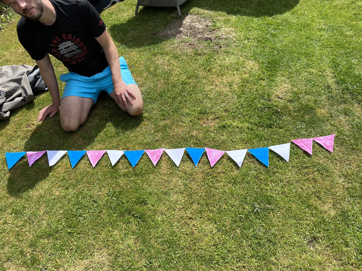 debbieshipley14's tweet photo. Grayson celebrating VE Day with homemade muffins and bunting and a street party afternoon tea.  #hallathome https://t.co/j5nvWRxMgO