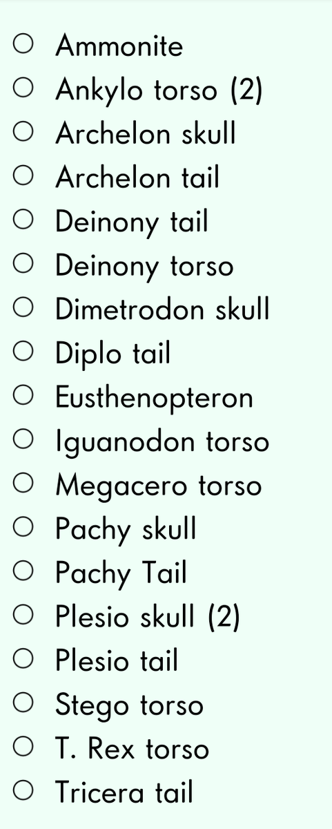 Summer_LunarBay's tweet photo. New master-list of free fossils!
#acnhtrades #acnh #freefossils #AnimalCrossingNewHorizons #animalcrossing #dodocode https://t.co/Lm4vMN3sR5
