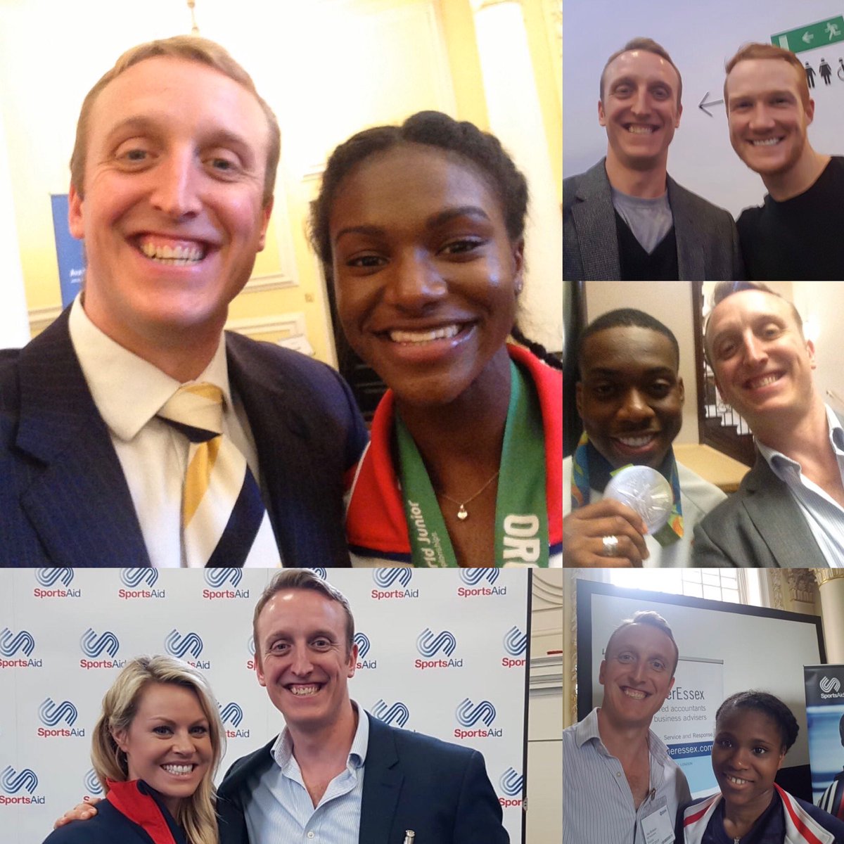 RobertsRows's tweet photo. Hugely fortunate to meet some superstars @TeamSportsAid events over the years @dinaashersmith @GregJRutherford @LutaloMuhammad @ChemmySki #CarolineDubois now I’m hoping to raise funds by rowing 2.6 marathons in 2.6 days on the 22nd May  https://t.co/k8A4W3678g #26challenge https://t.co/IRr480j5gi