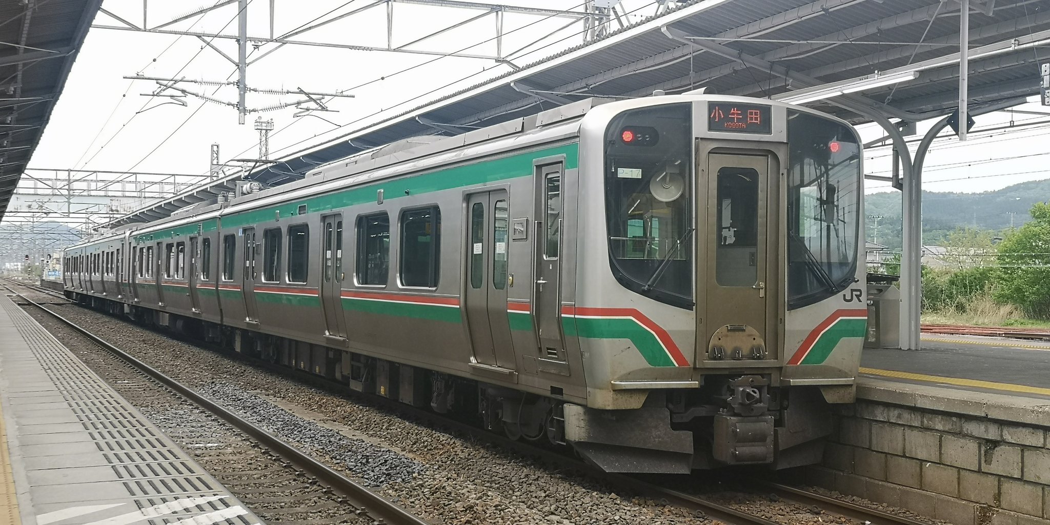 にゃんたむ♪ on Twitter: "白石1551発 東北本線453M 普通小牛田 E721系センP-44編成+セン17編成 白石からの ...