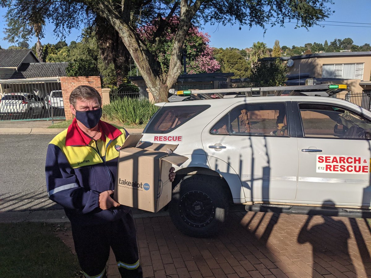 riaancornelius's tweet photo. Thanks for the support @OffRoadRescue. The 80 shields I printed feels like a drop in the bucket until you consider that over 3500 are being collected from #3dpsa members this weekend and that we have now likely done 10000+. See https://t.co/tDbfKQ3daO to get involved. https://t.co/RBIQQxSaDs