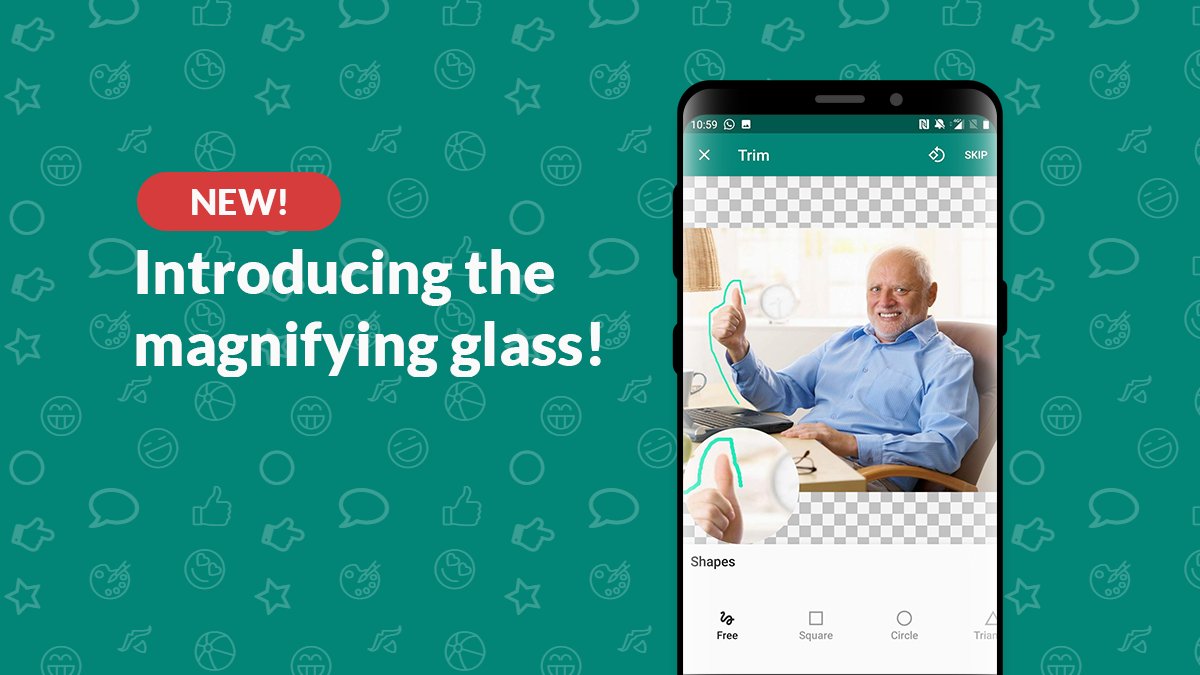wastickerstudio's tweet photo. NEW! Introducing the magnifying glass, cut out stickers with more precision. 

https://t.co/NbUSM4MiXh https://t.co/r6F4uE4nrd