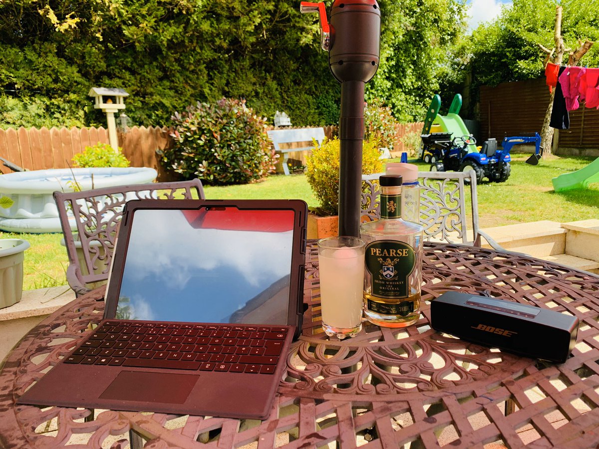 thatsdramgood's tweet photo. Paddling pool sorted for the kids. Time for a few emails and a #highball. One of my favorite summer drinks is 20ml of @PearseWhiskey Original, club Lemon and ice. Refreshing like no other! 

BBQ later.....I have wild Venison burgers.....I’m excited..... 

#BambiBurgers https://t.co/47SMKmRu5U
