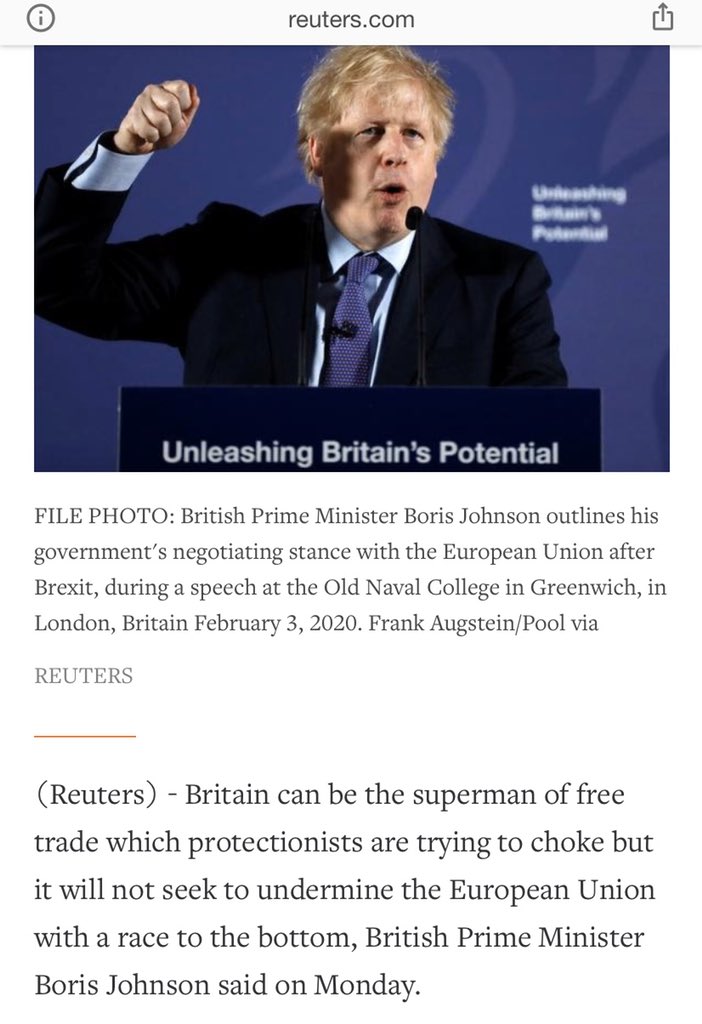 7/. Some people have credited me with “finding” the  #GreenwichSpeech.But I didn’t.It is was in plain sight all along.Every senior political journalist had been there for this big post-Bexit media moment & they had all written about this very “Britain as Superman” passage.