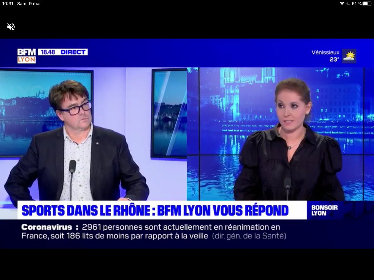 JAY EDWARD (@edwardjay73) on Twitter photo Heureux d avoir retrouvé en « vrai » les studios <a href="/BFMLyon/">BFM Lyon</a> avec <a href="/ElodiePoyade/">Elodie Poyade</a> pour parler des sports lyonnais et leur futur en déconfinement: <a href="/OL/">Olympique Lyonnais</a> <a href="/OLfeminin/">meg</a> <a href="/LeLOURugby/">LOU Rugby</a> <a href="/LDLCASVEL/">LDLC ASVEL</a> <a href="/ASVEL_Feminin/">LDLC ASVEL Féminin</a> <a href="/VilleurbanneHA/">Villeurbanne Handball</a> <a href="/assaintpriest/">AS Saint-Priest 🟡🔴</a> <a href="/HautsLyonnaisHL/">Hauts Lyonnais</a> <a href="/FCLSD69760/">FCLSD Fans</a> <a href="/YCUCHERAT/">Yann CUCHERAT</a> Heureux d avoir retrouvé en « vrai » les studios <a href="/BFMLyon/">BFM Lyon</a> avec <a href="/ElodiePoyade/">Elodie Poyade</a> pour parler des sports lyonnais et leur futur en déconfinement: <a href="/OL/">Olympique Lyonnais</a> <a href="/OLfeminin/">meg</a> <a href="/LeLOURugby/">LOU Rugby</a> <a href="/LDLCASVEL/">LDLC ASVEL</a> <a href="/ASVEL_Feminin/">LDLC ASVEL Féminin</a> <a href="/VilleurbanneHA/">Villeurbanne Handball</a> <a href="/assaintpriest/">AS Saint-Priest 🟡🔴</a> <a href="/HautsLyonnaisHL/">Hauts Lyonnais</a> <a href="/FCLSD69760/">FCLSD Fans</a> <a href="/YCUCHERAT/">Yann CUCHERAT</a>