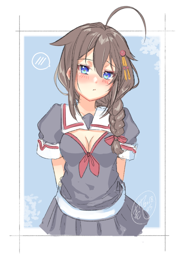 時雨(艦これ) ,時雨改二 「最近ちょっと暑くなってきたのでクールビズ?アレンジ時雨再掲 #艦これ 」|壱十九 / illustratorのイラスト