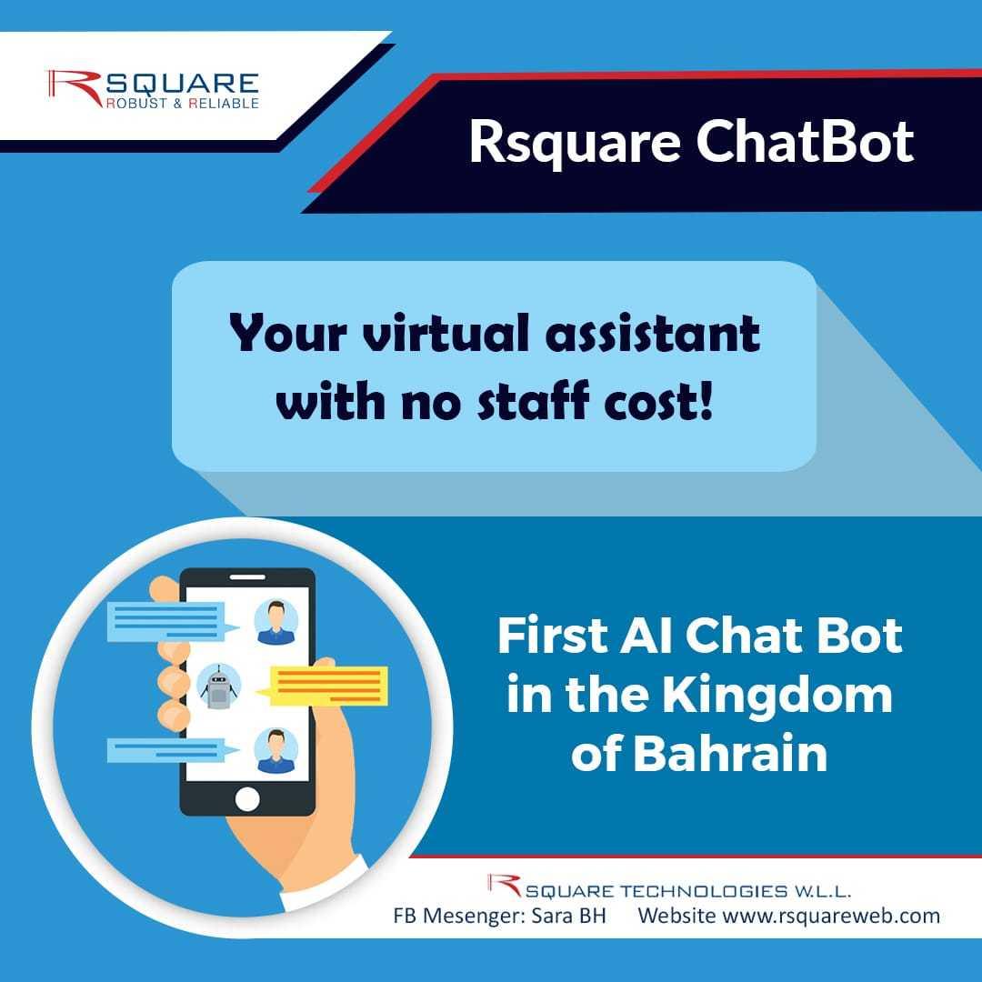Intelligent virtual assistant/Digital employee available 24x7 for non-stop customer service.. Please call us for chatbot demo-17720850/info@rsquareweb.com
#rsquare #bahrainfintechbay #bahrain #AI #business #virtualassistant #chatbot #banks #insurance #staysafe #stayhome https://t.co/WUsWQlKgRC
