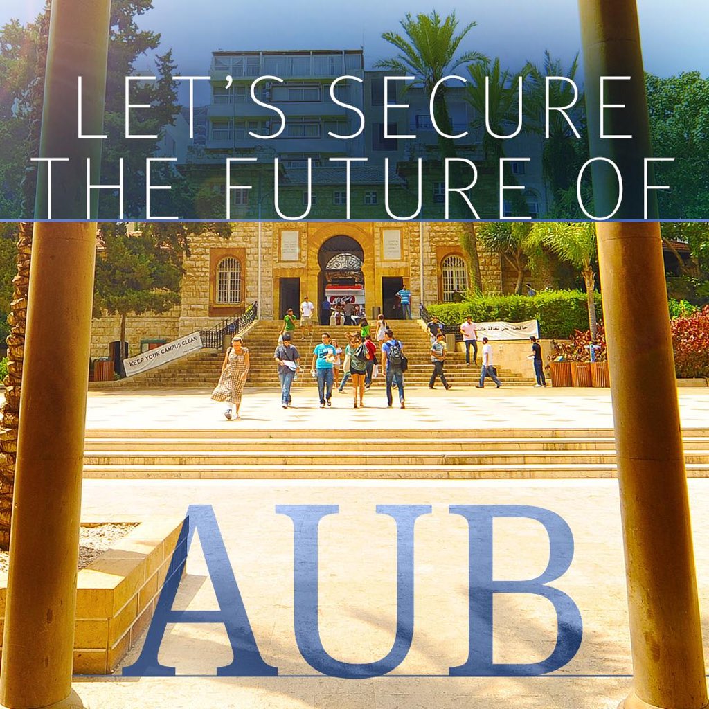 ElianeBassous's tweet photo. For all the priceless memories we all have in every corner of campus, we are calling all #AUBAlumni to support the #AUB Emergency Fund. Proceeds will support the most vulnerable members of our community.   
#AUBStrong #ForAUB  
Contribute now: https://t.co/CFcSWWlUsZ https://t.co/03GMPonDmo