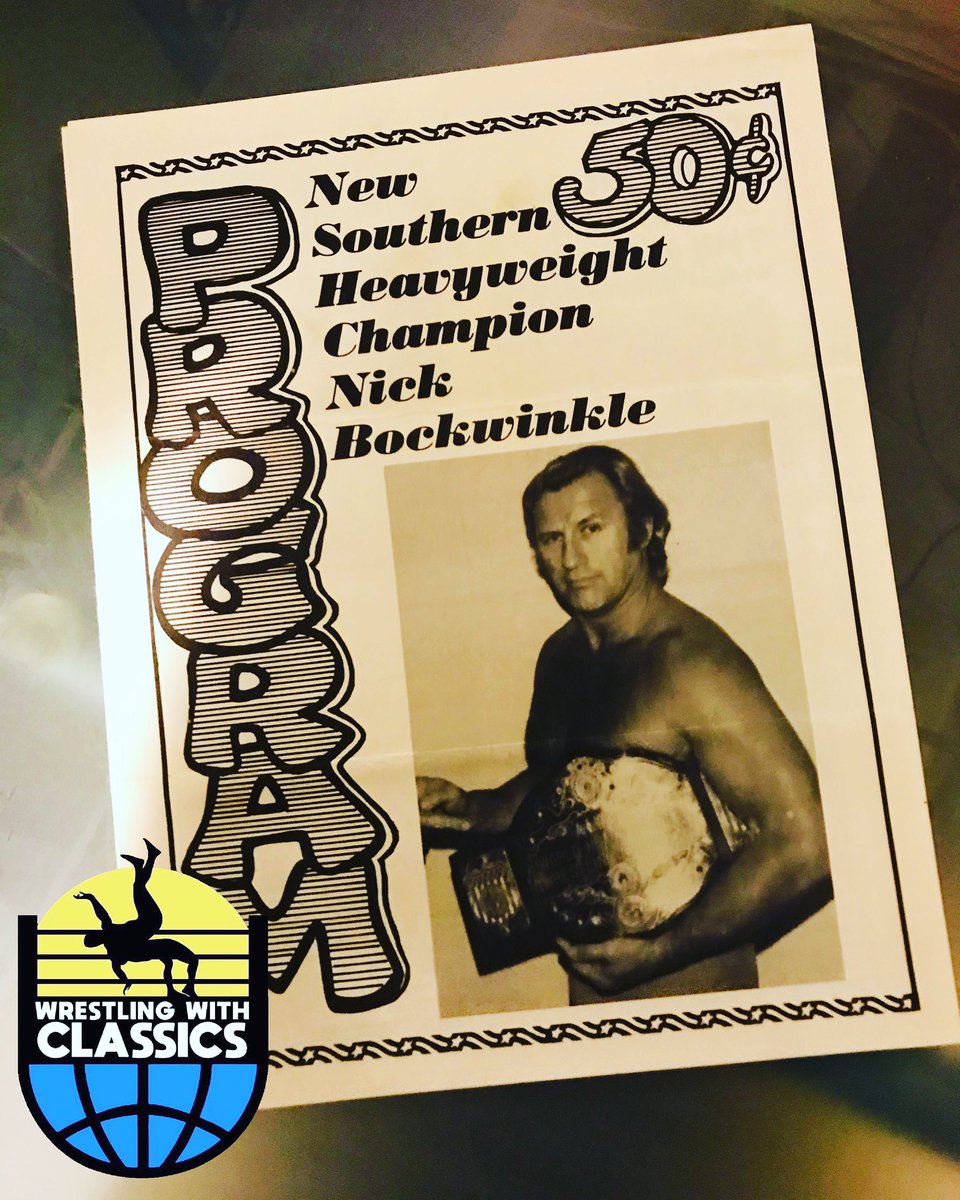 Wrestlingwclass's tweet photo. Favorite feud #nickbockwinkel had was w/ @JerryLawler so anything from that feud I can get Iβm buying, including this Program! #bockwinkel #awa #awawrestling #memphiswrestling #louisvillewrestling #southerntitle #bockwinkelvslawler #jerrylawler #theking #wrestlingwithclassics https://t.co/OyFeUIE5gj