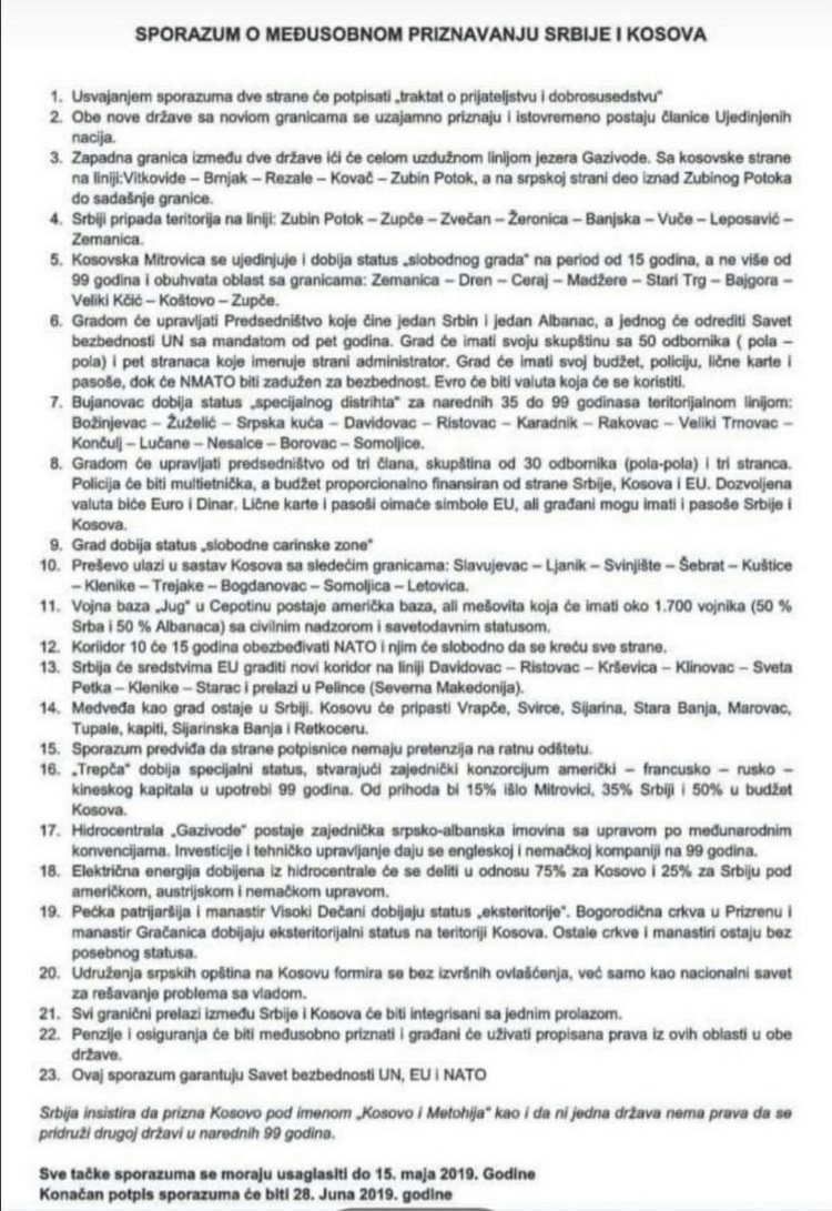 JelenaMKandic's tweet photo. Ponovo PROTIV-USTAVNA priča o #razgraničenje #ZamenaTeritorija #SwappingTeritory između #Srbija u #KiM🌹 #KosMet🌹 #KosovoIMetohija🌹?
Kakvo #MeđusobnoPriznanje #MutualRecognition između #Vučić & #Tači?
Bez #referendumKiM i protiv važeće #RSBUN1244 #UNSCR1244?
Na #Vidovdan?🤔 https://t.co/nH8WZRpcyL