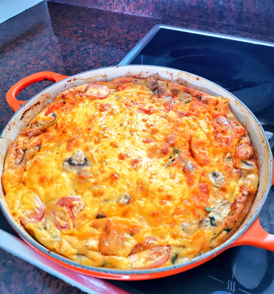 GuyMcDonald's tweet photo. Saturday so far....
Joined @JennyMorrisChef for the debut of her Cook-a-long series & learnt how to make a delicious Mushroom & Chilli Frittata as well as an Asian Steak Salad. #Gorged. And gorgeous 😋🥗🌶️👌🏼 https://t.co/rIGH9eU5VP