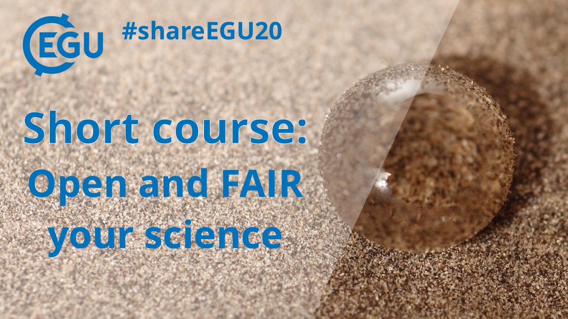 EuroGeosciences's tweet photo. Did you miss our #shareEGU20 short course:

Open and FAIR your science!

With @drdrost @HydrologyWur @RolfHut @CaitlynAHall and @TimVanEmmerik

Watch it NOW on our Youtube Channel!

#openaccess #opendata 

 https://t.co/yN8LuCACUq https://t.co/2HLRlLQ2Kf