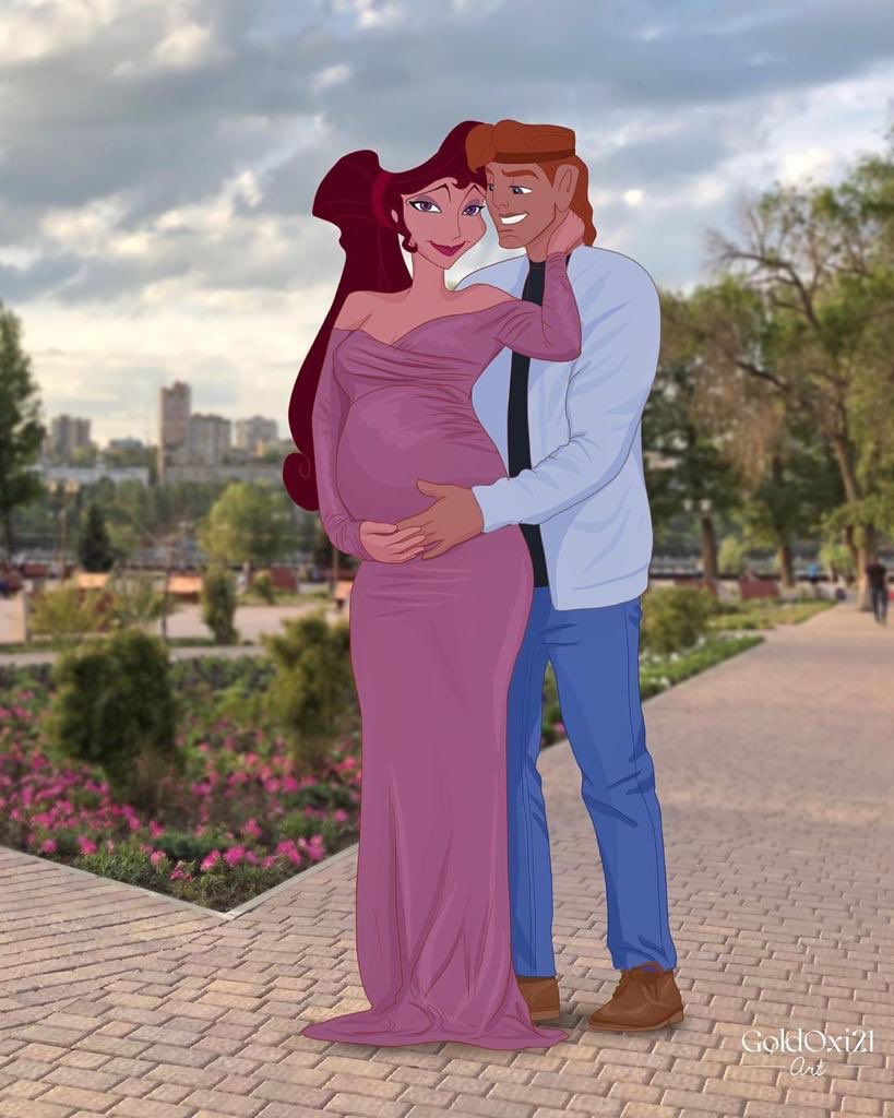 Isn't this beautiful? Rate this from 1-10 🕥 Artist @goldoxi21 spent her  maternity leave reimagining how the princesses would look pregnant. - - . # disneyprincesses #maternityphotography #maternityshoot #mothersday  #superheroday #womenempowerment ..., image size:819x1024