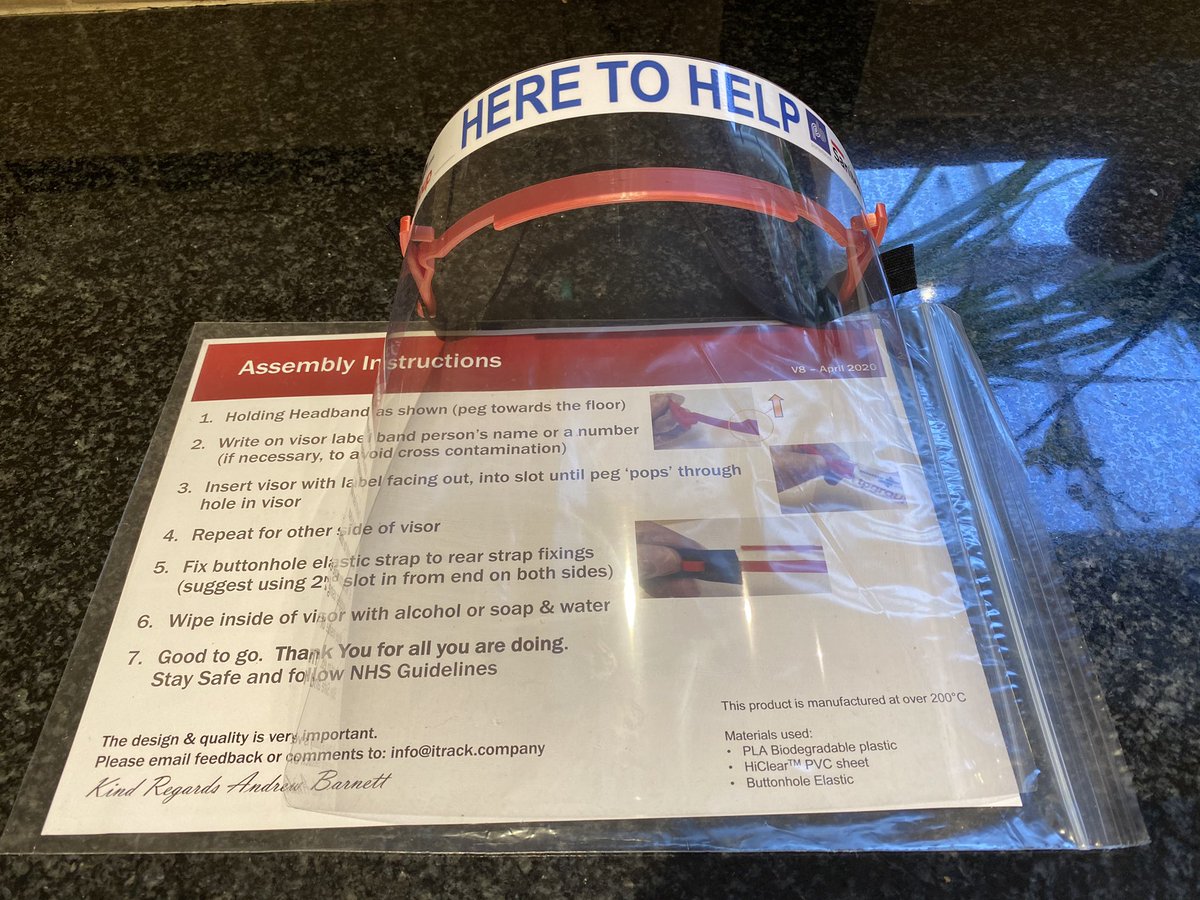 carolinenokes's tweet photo. Huge thank you to Andrew Barnett supported by @TPGroupUK @TopNotchSigns @PorterbrookRail @Rotary @lionsclubs for the donation of face shields I delivered to care home yesterday - the finished product and the process! https://t.co/vNVi83Ggoa