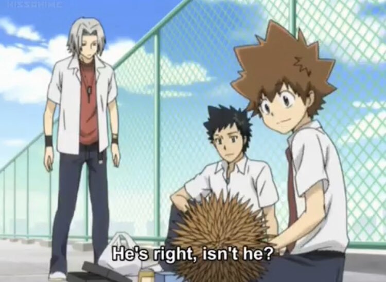 is it just me or was this a spoiler??? exactly on hibari’s episode??? that spiky thing... as in his... you know... (ง ื▿ ื)ว