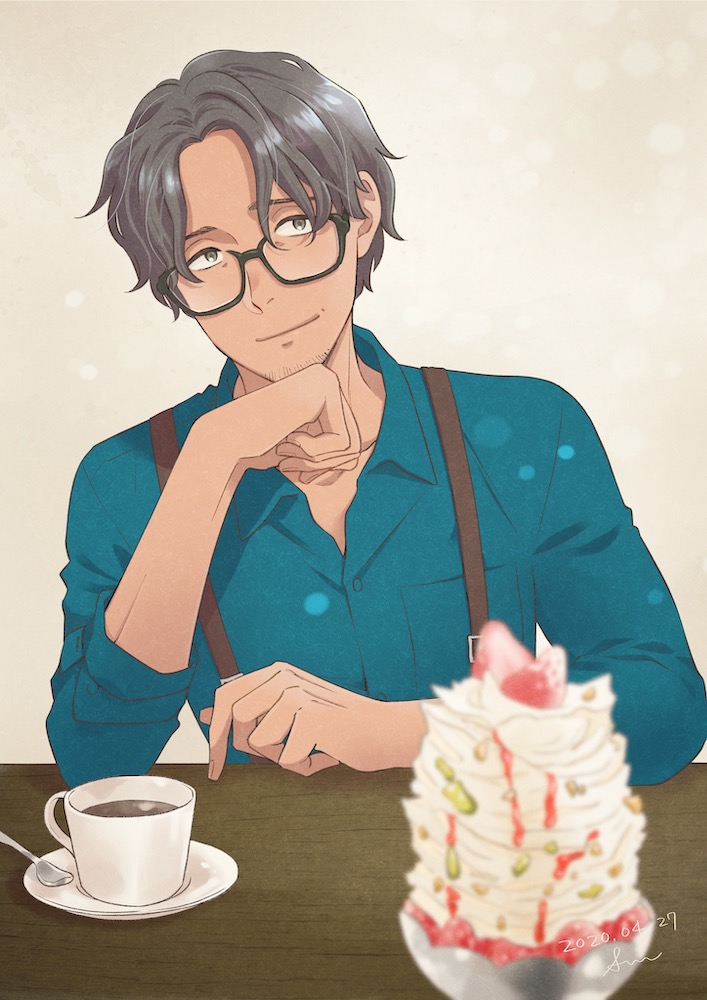 #アイスの日 
これも実はアイスだよ。生クリーム盛り盛りのメルバ。 
