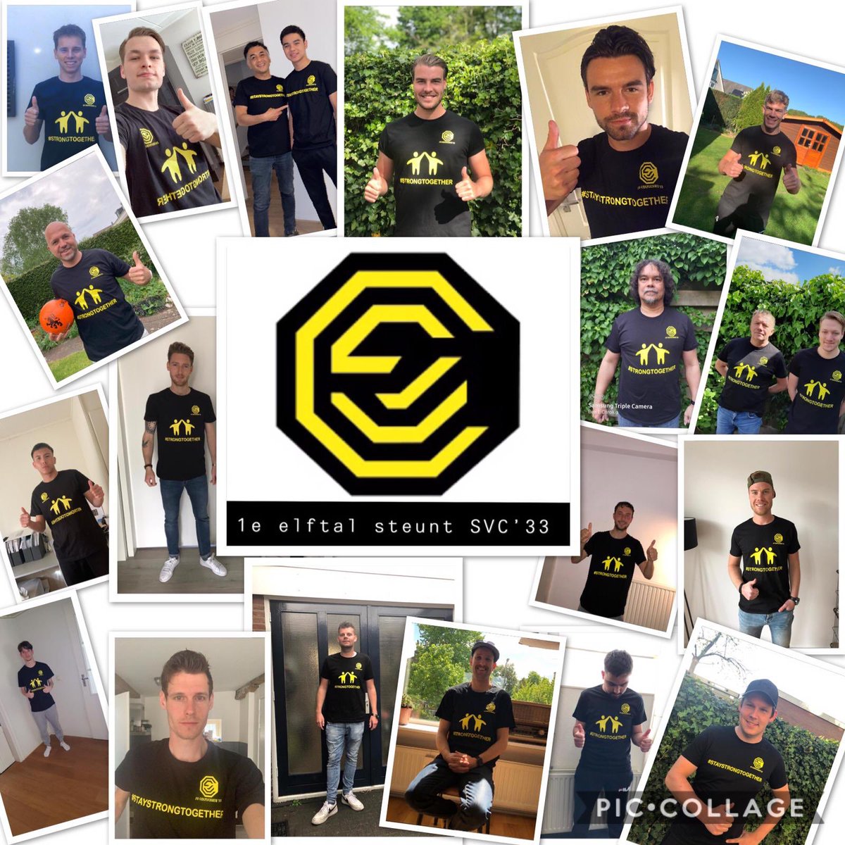 Het 1e elftal steunt <a href="/SVColmschate33/">SV Colmschate '33</a> met hun shirt actie in Corona tijd. #staystrongtogethersvc33 <a href="/ApolloPrint/">Apollo Print</a> #apolloprint