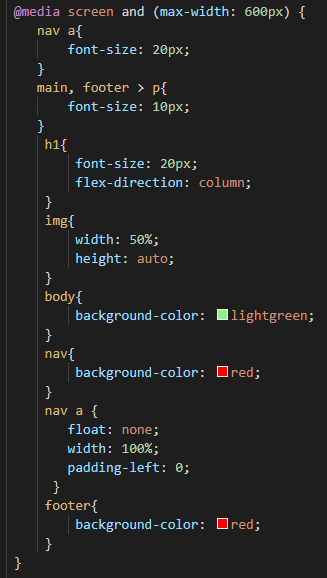RMaeSheen's tweet photo. This media query CSS code is effective if the browser screen is 600px or less. https://t.co/L6w4vJD2f5