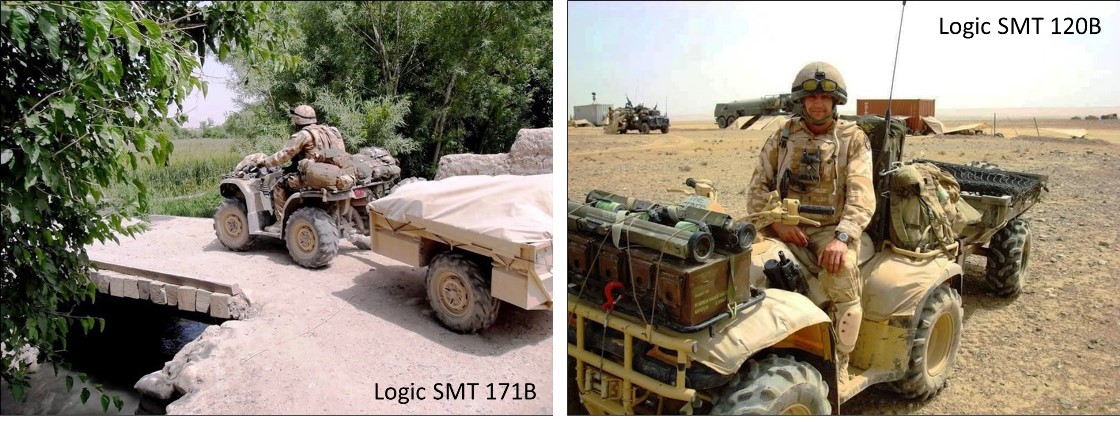 A couple of trailers models (SMT 171B and SMT 120B) were also obtained from Logic, bringing the payload up to approximately 150kg, including the ability to carry stretchers./12