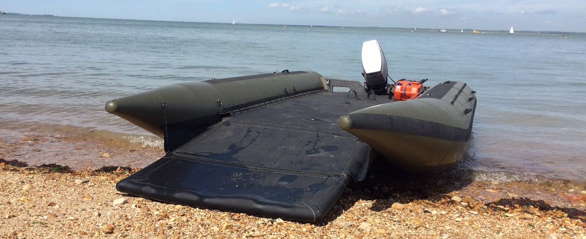 Air despatch and internal carriage on in-service helicopters is also an option, and there are even inflatable small craft that are optimised for quad bike RORO/17