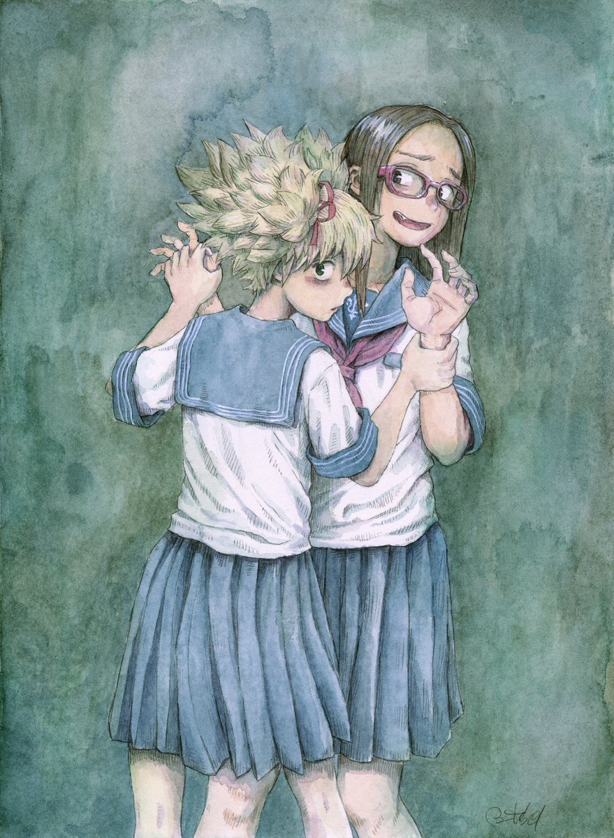 bunta_50's tweet photo. #イラスト #水彩 #鉛筆 #project109 後輩がめっちゃグイグイくる。 https://t.co/B3c6Zde31i