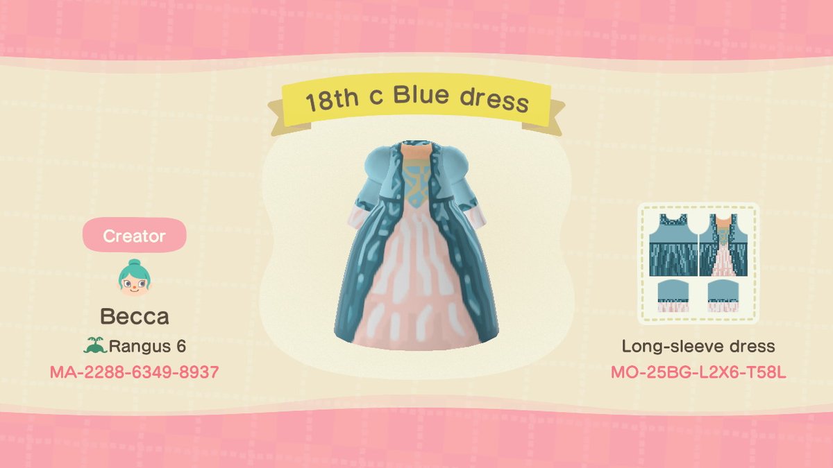 AcnhHistorical's tweet photo. Emily on Facebook suggested 18th c style dresses!
#AnimalCrossing #ACNH #NintendoSwitch #acnh #acnhdesign #acnhdress https://t.co/F6KTnSafIg