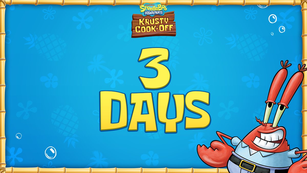 SpongeBob_KCO's tweet photo. ⁣Tuesday is the best day ever! 🥞🥞🥞

#SpongeBob #KrustyCookOff #RevUpThoseFryers https://t.co/vek5sU74bQ