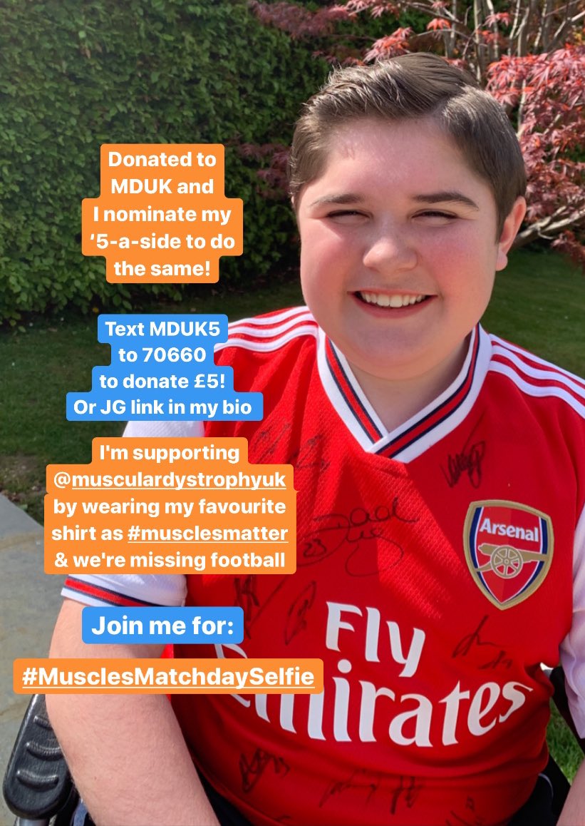 action4archie's tweet photo. Here’s my #MusclesMatchdaySeflie! Wearing my fave football shirt to support @MDUK_News, as my #MusclesMatter &amp; I’m missing football! Donate £5 on JG: https://t.co/BULTIfkCF1 or text MDUK5 to 70660 &amp; I nominate👇x
@denniswise @ShawseyShaw @BenFoster @RealRomfordPele @kimmo_young https://t.co/xQVLCoZoG1