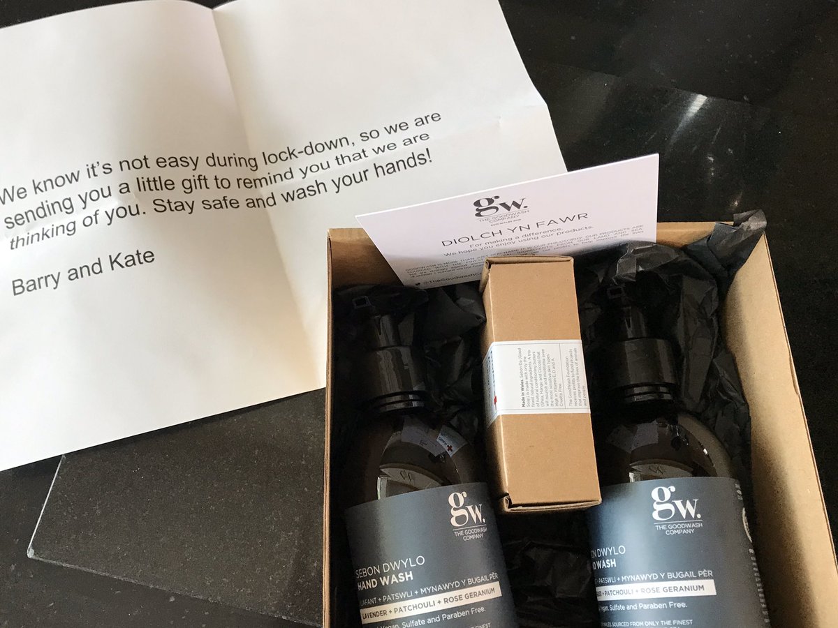 laurenmquinnell's tweet photo. Such a lovely thought... Thank you @KateMatthewsHR and @barryest for my #lockdown gifts from @TheGoodwashCo ! @EST_tweets #TeamEST #thoughtful  #handwash https://t.co/7okCMnvGy9