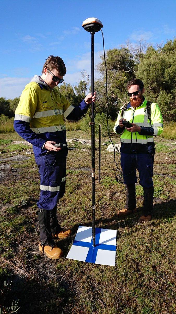 Locating Ground Control Points with Chris Parker &amp; Chris Shaw from Spectrum Ecology for high resolution aerial photography.  This will enable us to map the thrombolites of Lake Clifton. All part of PHCC's NLP2 Wetlands &amp; People Project.  <a href="/LandcareAust/">Landcare Australia</a> <a href="/PeelHarveyCC/">PeelHarveyCC</a>
