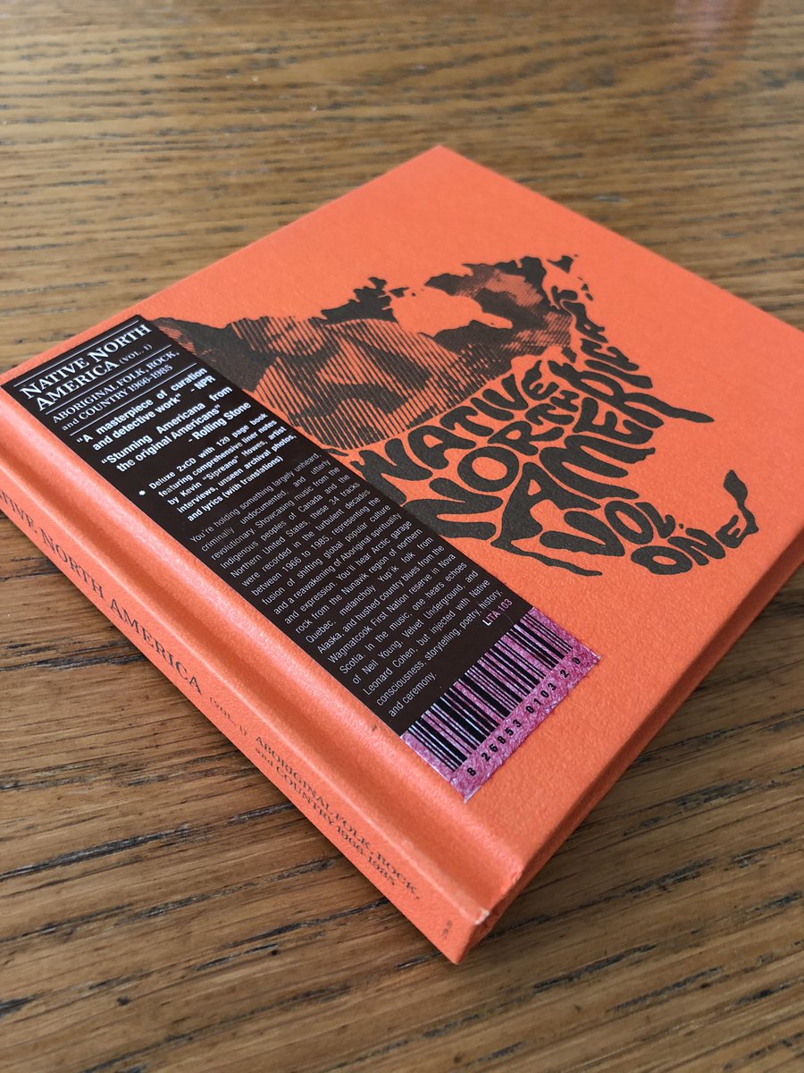 Another  @lightintheattic offering for today's  #BoxedIn ... Native North America Vol 1, aboriginal folk rock and country 1965-1985. Worth it for the book alone.'We got to take you higher' by Willie Thrasher 