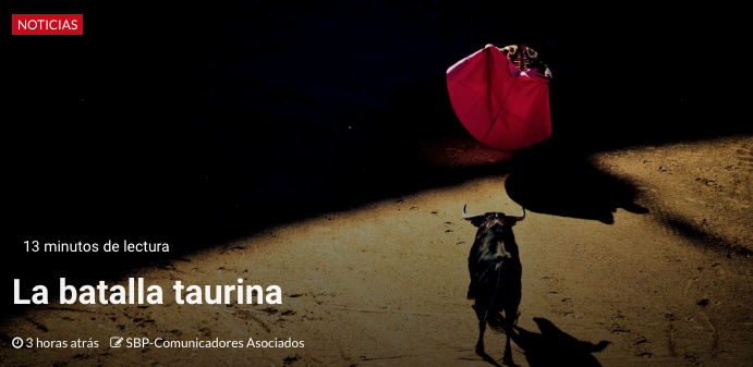 SoloBuen's tweet photo. España es el único país de Europa cuya Constitución protege la tortura y muerte de un animal en un espectáculo para deleite del público

Te lo contamos aquí 👇
https://t.co/Fs1zObUpnm
#COVID #SoloBuenPeriodismo #InformarSinAlarmar #tauromaquia @ecologistas @LTNEC @AnimaNaturalis https://t.co/fSDLrbARs6