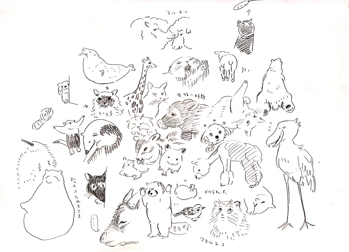 ありがたいことにリプ欄が動物園さながらの賑わいになりました。皆さまありがとうございます☺️かわいい動物たちを描いてみました。 https://t.co/nfb0fmr0HR 
