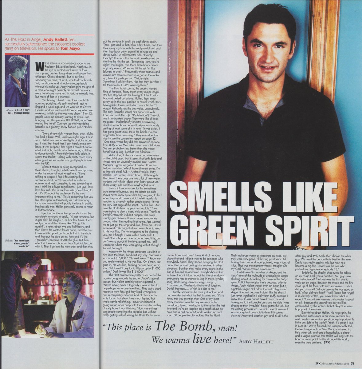 SuccinctReview's tweet photo. SFX Issue 81 (Aug 01) - James Marsters talks Buffy. Interviews: J August Richards, Andy Hallett, Paul Cornell & Billy Boyd. A look at the Rollerball remake. Behind the scenes of Voyager. Marvel goes Hollywood. Evil Dead: Hail To The King video game. @SFXmagazine #25YearsofSFX https://t.co/D1uYKJEUl1