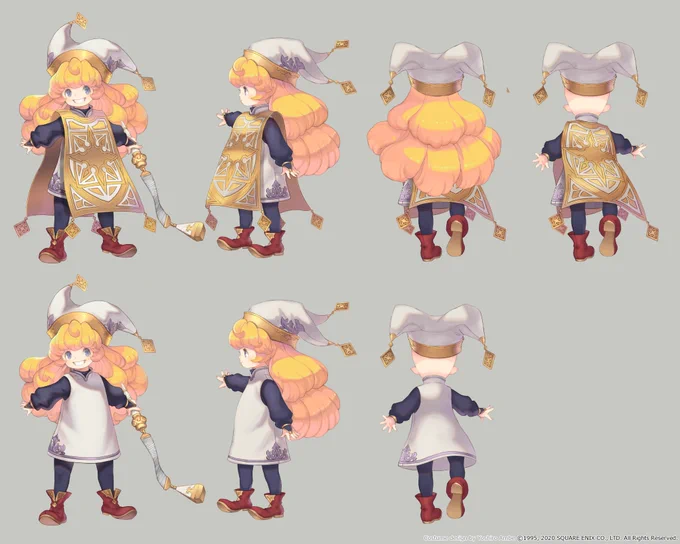 『聖剣伝説3 Trials of Mana』(聖剣3リメイク)
衣装デザインを担当したシャルロットのクラス3
ビショップ/セージ/ネクロマンサー/
イビルシャーマンの設定画です。

ビショップとイビルシャーマンのデザインは
原作イラストからのアレンジです。
#聖剣3ToM #TrialsofMana 