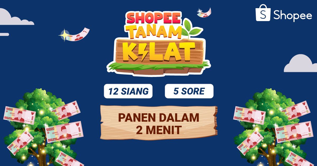 CUMA 4 MENIT! bantu siram tanamanku &amp; dapatkan koin dari Shopee Tanam Kilat games.shopee.co.id/universal-link…