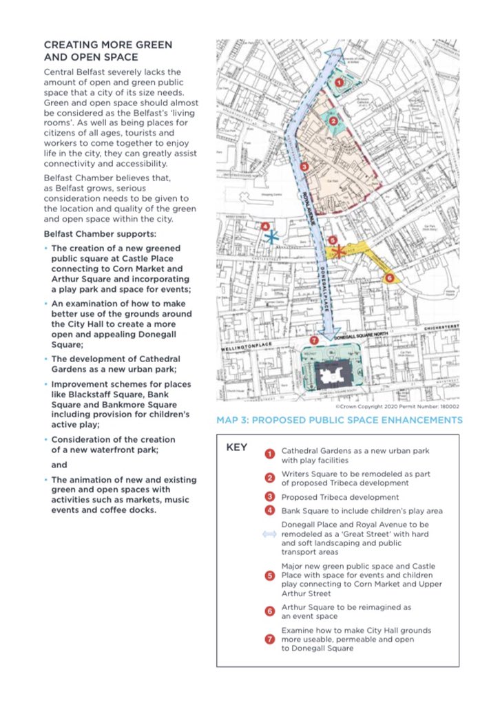 SimonHamilton's tweet photo. Before #COVID19, @BelfastChamber published ‘Making Belfast Move Better’. Our vision of a city centre less dependent on private cars + more pedestrian, cyclist + public transport friendly is our contribution to debate about reimagining Belfast post-COVID19 https://t.co/d7IR1kkenL https://t.co/WK7t7Gtl9k