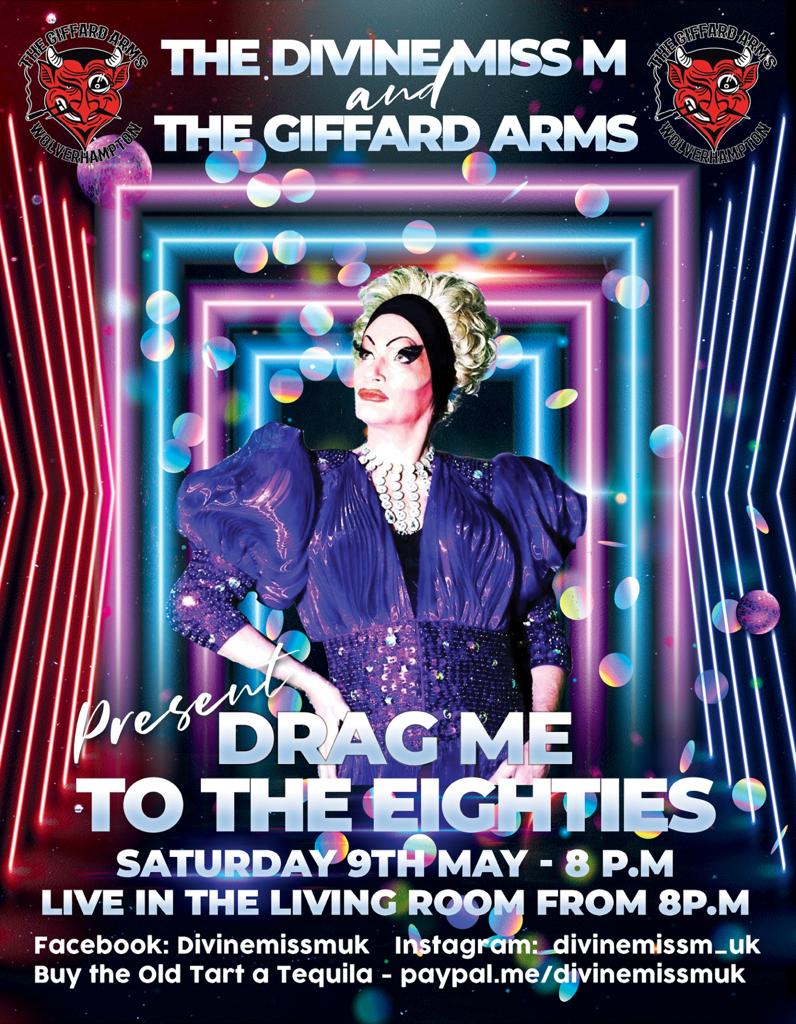 Tonight live from facebook.com/divinemissmuk
Into your living room! 8pm,per 80's 😍😍
#divinemissmuk #drag #dragshow #dragqueen #dragmodel #80s #disco #dragdiva