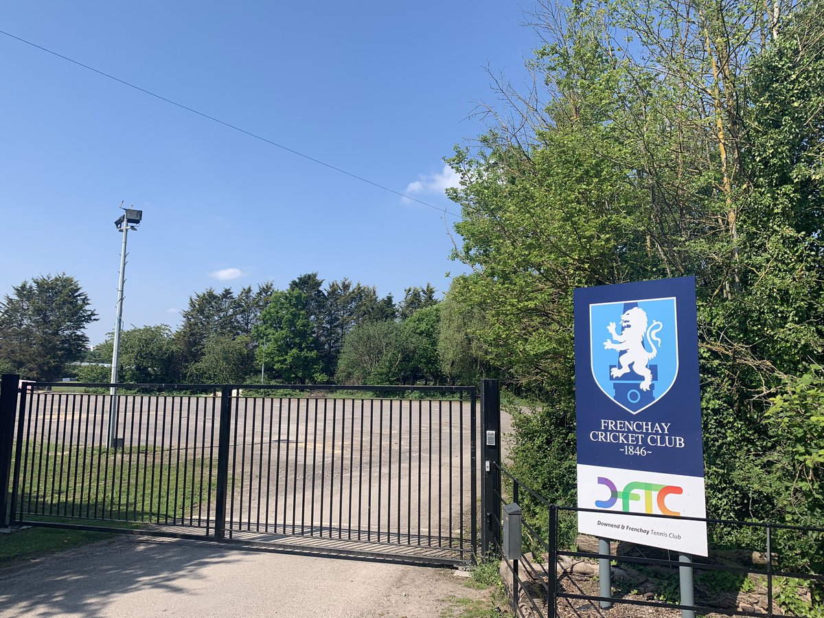 androosd's tweet photo. Week 2 of my tour of our B&amp;D opponents - first stop, @FrenchayCC It’s on lockdown, but from what I can see its probably the driest the outfield has been in May for years. https://t.co/U2aKlD2xKr