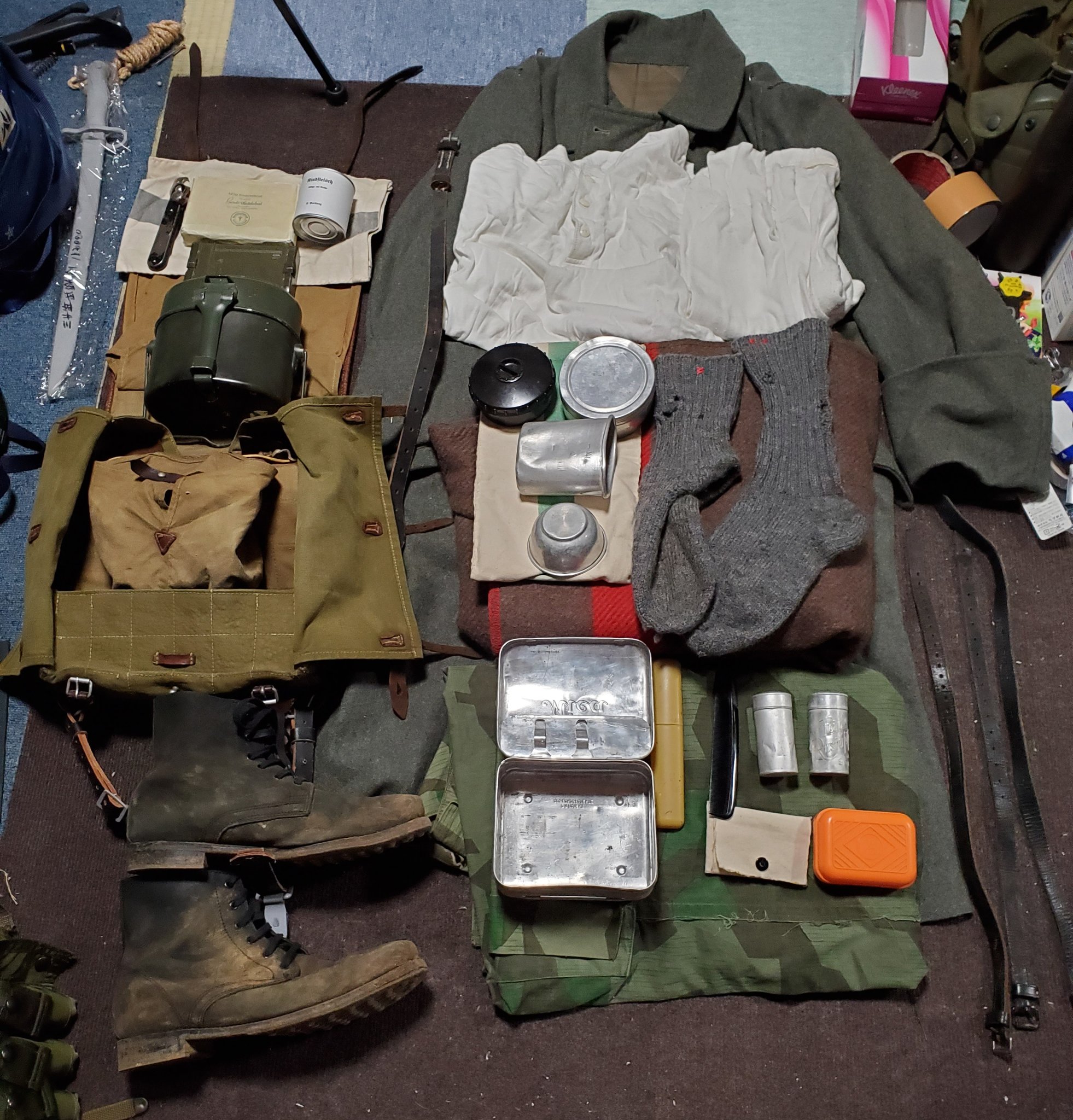 WW2ドイツ軍実物雑嚢 ドイツ軍 ドイツ国防軍初期型（BGS？）と思しき実物雑嚢