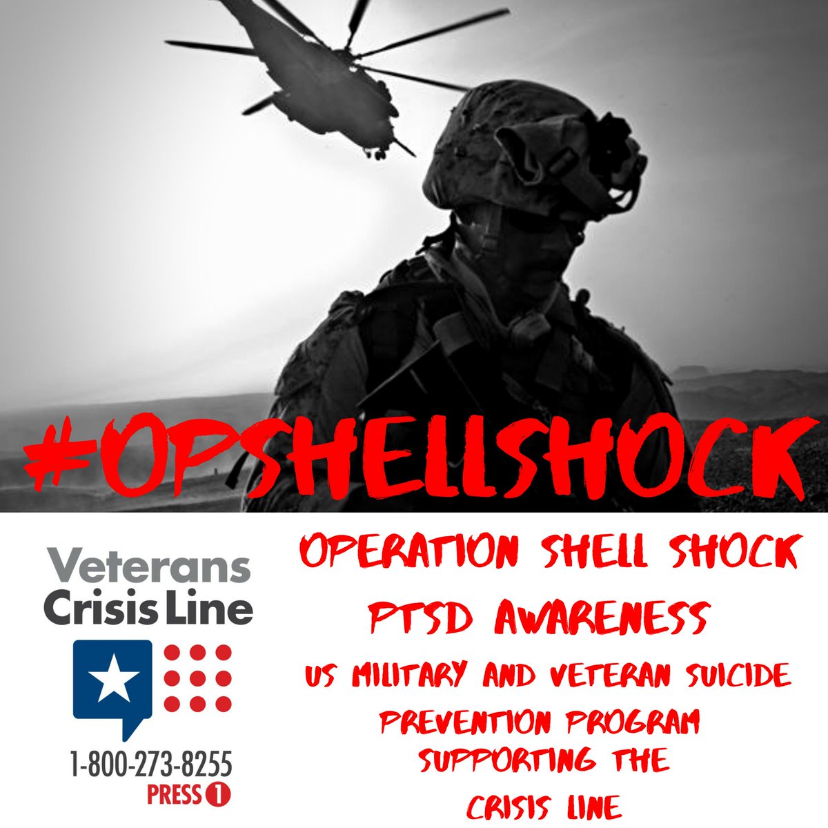 OpShellShockUS's tweet photo. Please share #suicideprevention #22aday #MILITARYPOSTFORVETERANS #OPSHELLSHOCK #usmarinecorps #usarmy #usnavy #usairforce #uscoastguard https://t.co/rFE2vq4mpf