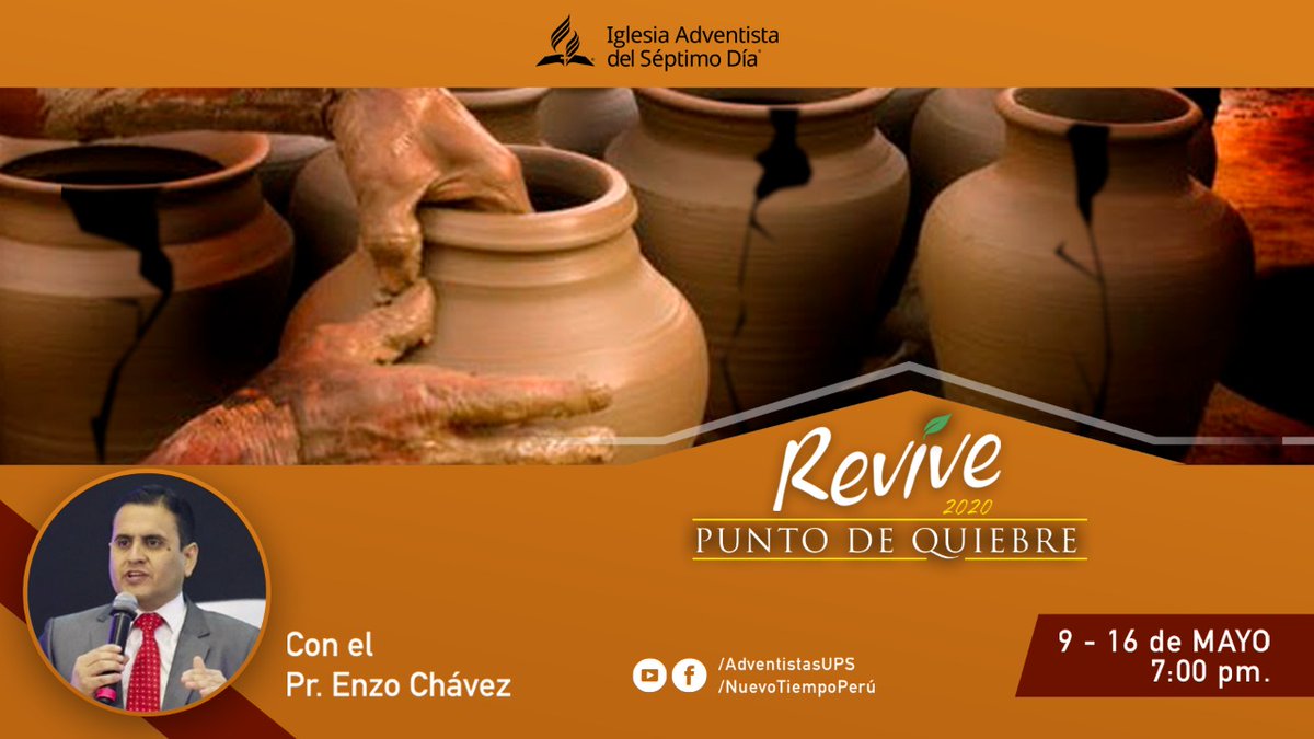 Te invito a esta semana "REVIVE 2020" para encontrar tu "Punto de Quiebre". #Revive2020 #adventistasmps